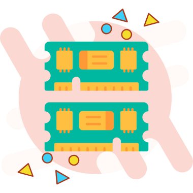 çip Cpu çip simgesi - taslak biçimi