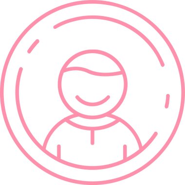 Avatar man simgesi, vektör illüstrasyonu