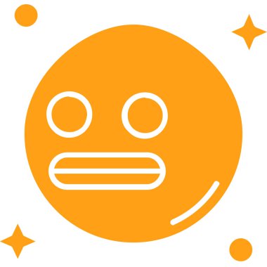 Bir yıldızlı yüz simgesinin vektör illüstrasyonu