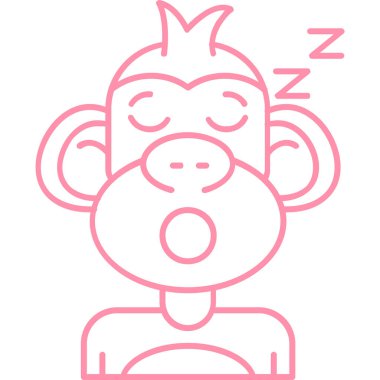 Çizgi biçiminde uyuyan adam simgesi