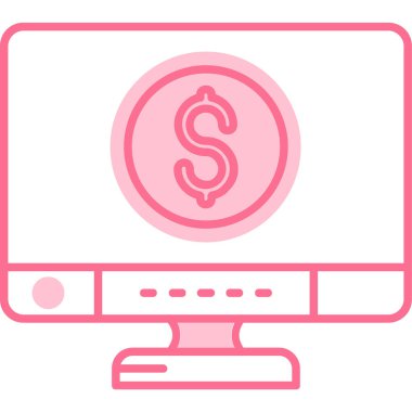 Bilgisayar. Web simgesi basit tasarım