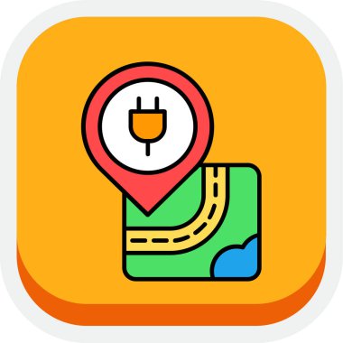 Harita simgesi olan bir harita konumu. konum gezinme simgesi