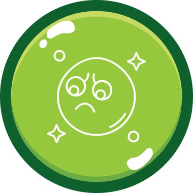 üzgün gezegen ikonu. vektör illüstrasyonu