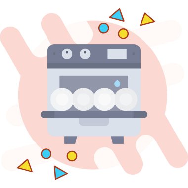 - Makine. Web simgesi basit illüstrasyon