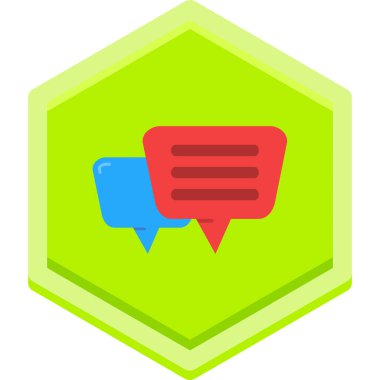 baloncuk sohbet ileti simgesi düz biçimli