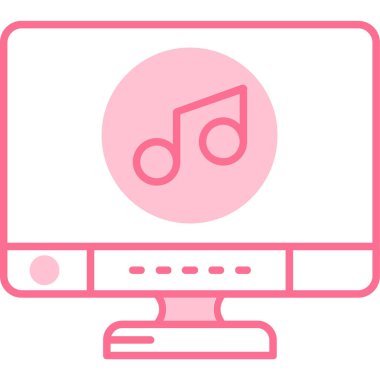 Müzik notası simgesinin vektör illüstrasyonu