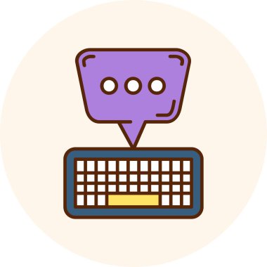 Konuş. Web simgesi basit illüstrasyon