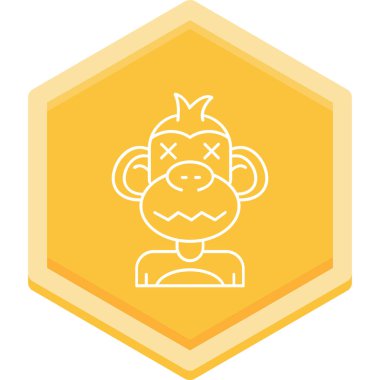 Maymun simgesi, vektör çizim