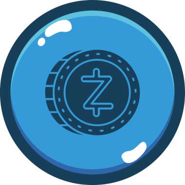 Zzzz kripto para ikonu. vektör çizimi tasarımı