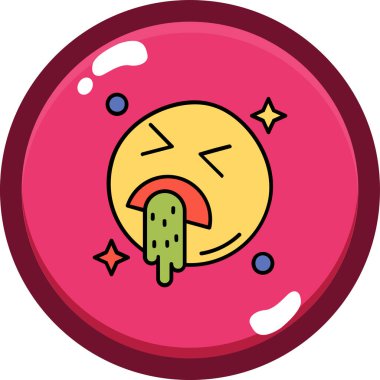 Çizgi film sevimli ay simgesinin vektör çizimi