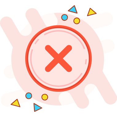 dur işareti simgesi, vektör çizimi