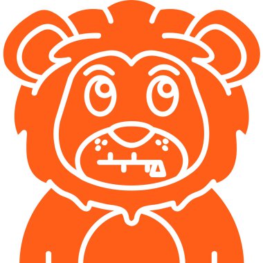 kızgın ayı düz simgesi