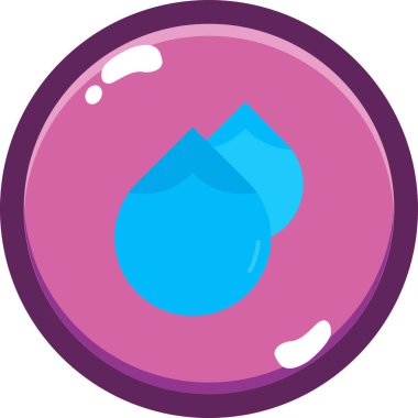 damla simgesi, vektör illüstrasyonu