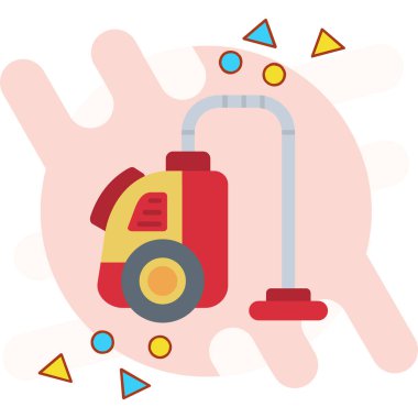 Elektrikli süpürge düz simgesi