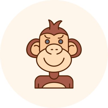 maymun çizgi vektör çizim