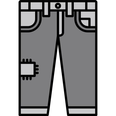 Pantolon ikonu. Web için pantolon vektör simgesinin özet çizimi