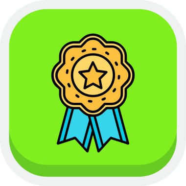 Ödül veya web için rozet vektör simgesi modern basit vektör illüstrasyonu