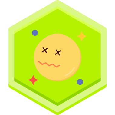 Düz stilde emoji duygu simgesi