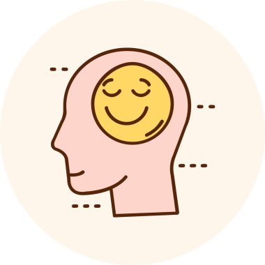 Mutlu yüz simgesi vektör. logotype - doodle