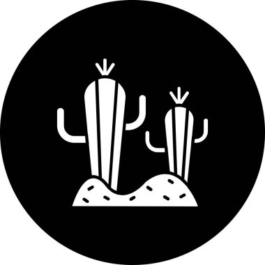 Kaktüs simgesinin vektör illüstrasyonu