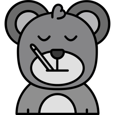 Konuşma baloncuklu sevimli çizgi film koalası