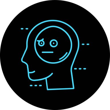 İnsan kafası simgesinin vektör illüstrasyonu