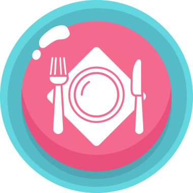 Restoran ikonu. Vektör illüstrasyonu