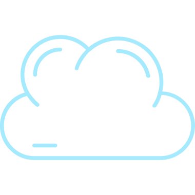 bulut bilgi işlem izole simgesi