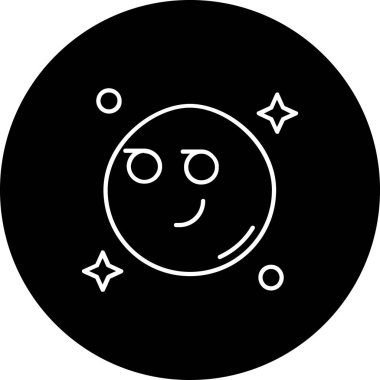 Benzersiz emoji vektör çizgisi simgesi