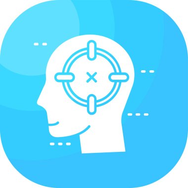 Bir beyin simgesinin vektör çizimi