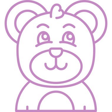 Ayı. Web simgesi basit illüstrasyon