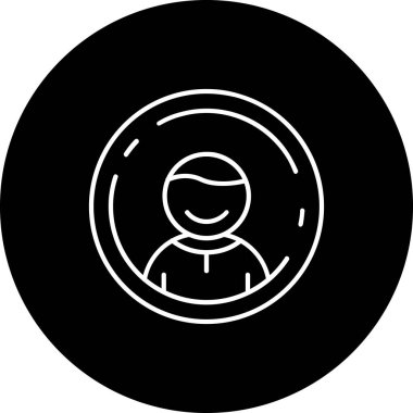 Bir insan simgesinin vektör illüstrasyonu