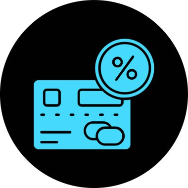 Bir kredi kartı simgesinin vektör çizimi