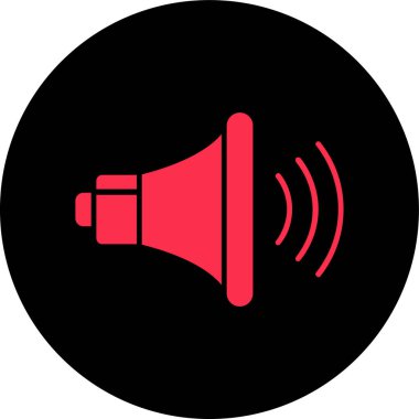 Megafon ikonu vektör illüstrasyonu