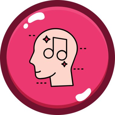 Bir müzik notası simgesinin vektör illüstrasyonu