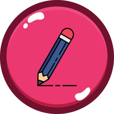 Kalem. Web simgesi basit illüstrasyon