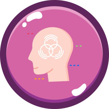 Beyin. Web simgesi basit illüstrasyon