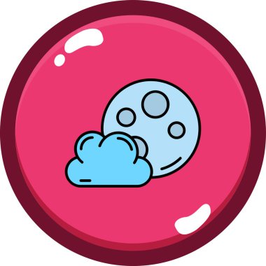 bulut ay kutsal kişilerin resmi, vektör çizim