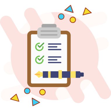 işaretleme vektör illüstrasyonunu kontrol et