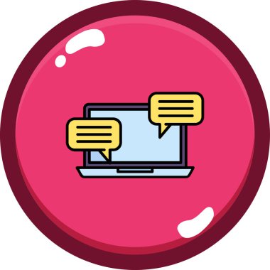 Bilgisayar ekranlı konuşma balonu