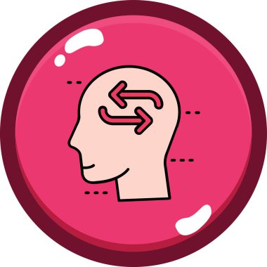 İnsan beyni ok vektör illüstrasyon tasarımı ile