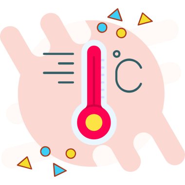 Soğuk termometre simgesi. Web için sıcak sıcaklık vektör simgelerinin özet çizimi