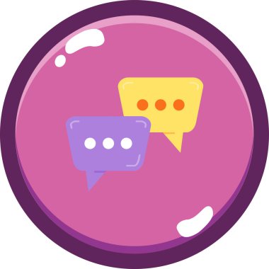 Sohbet kabarcıklar simge vektör çizim