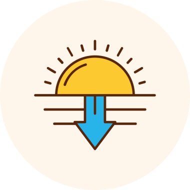 hava durumu renk simgesi, vektör illüstrasyonu