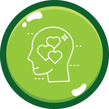 Kalp ikonu vektör illüstrasyonu