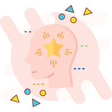 Çizgi roman tarzında insan beyni simgesi. Beyaz izole edilmiş arka planda insan beyin vektör çizimi. Beyin ticareti kavramı sıçrama etkisi kavramı.