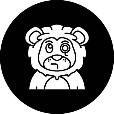 panda simgesi vektör illüstrasyonu