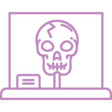 kafatası simgesi, vektör illüstrasyon tasarımı