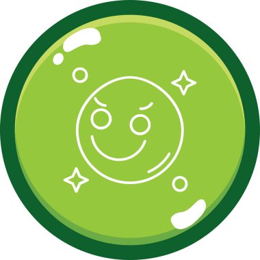 Moda Biçimli Mutlu Emoji Simgesi İzole Arkaplan