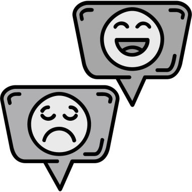 konuşma kabarcığı gülümseme simgesi vektör illüstrasyon tasarımı